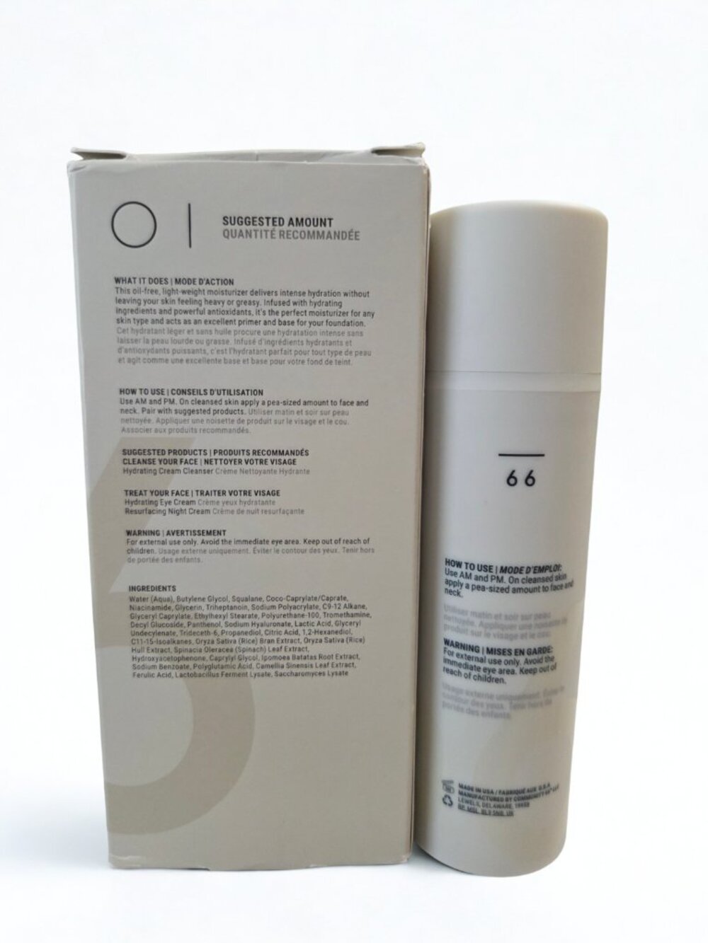 Community Sixty-Six Skincare Set Hydrating Gel Moisturizer + Balm Cleanser NIB - Picture 2 of 5